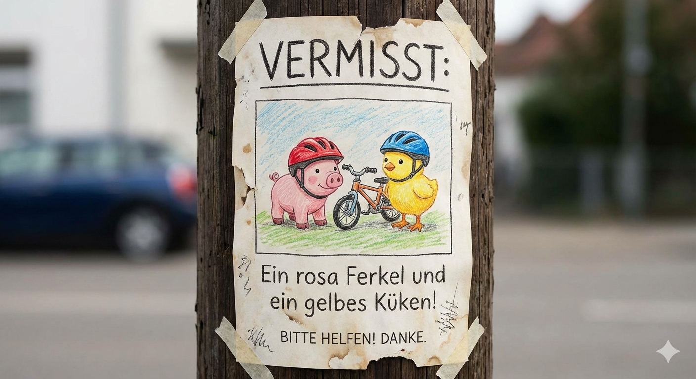 Vermisst: Ferkel und Kücken